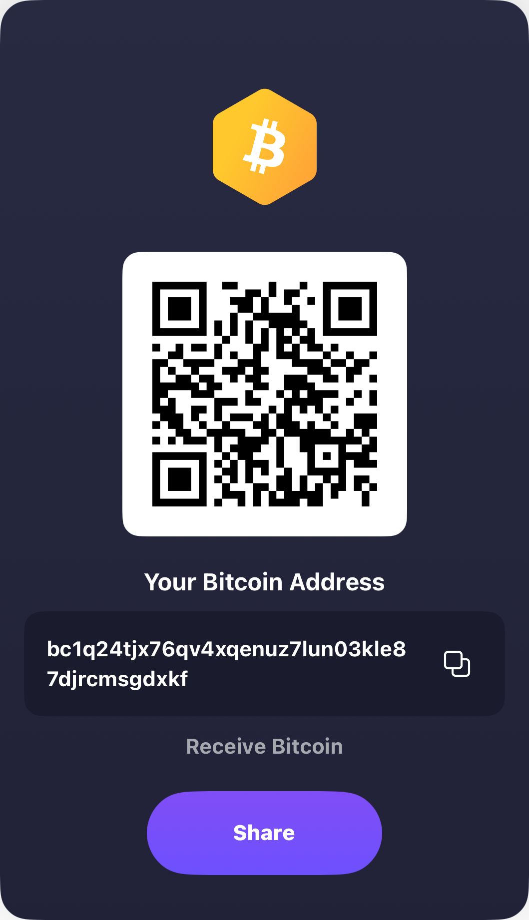 TanMesh Bitcoin donation QR